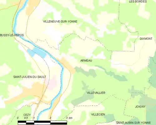 Detailkaart van de gemeente