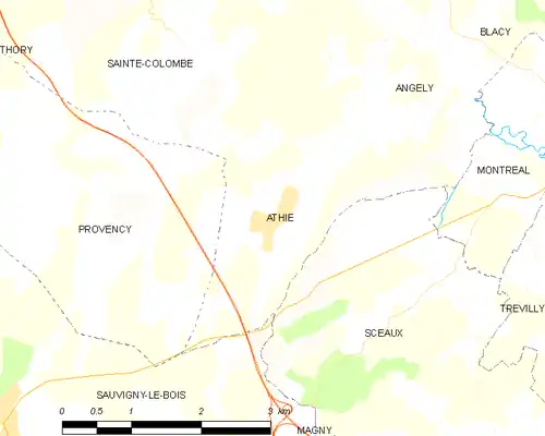 Detailkaart van de gemeente