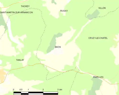 Detailkaart van de gemeente