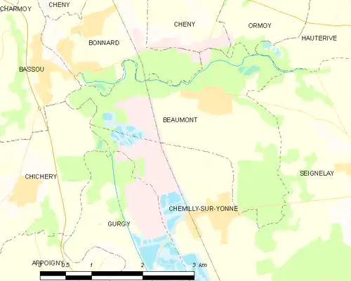 Detailkaart van de gemeente