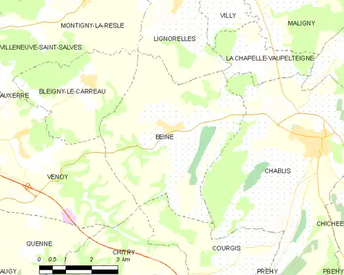 Detailkaart van de gemeente