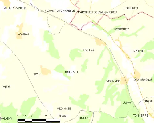 Detailkaart van de gemeente