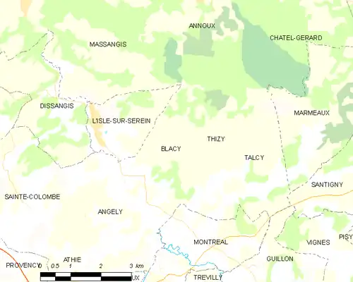 Detailkaart van de gemeente