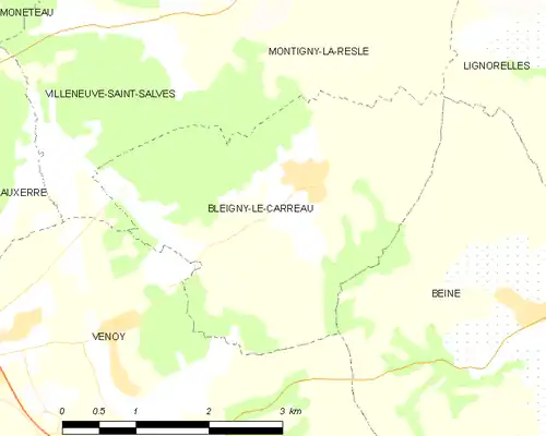 Detailkaart van de gemeente