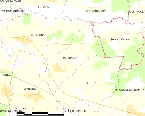 Detailkaart van de gemeente