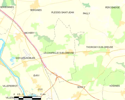 Detailkaart van de gemeente