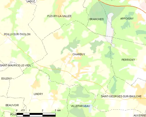 Detailkaart van de gemeente