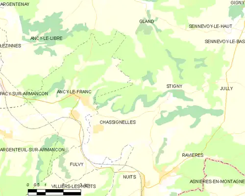 Detailkaart van de gemeente