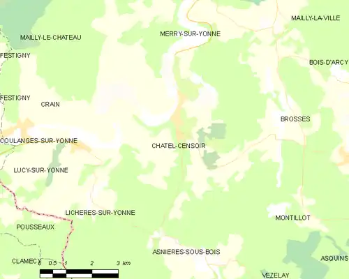 Detailkaart van de gemeente