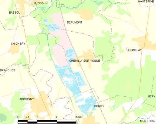Detailkaart van de gemeente
