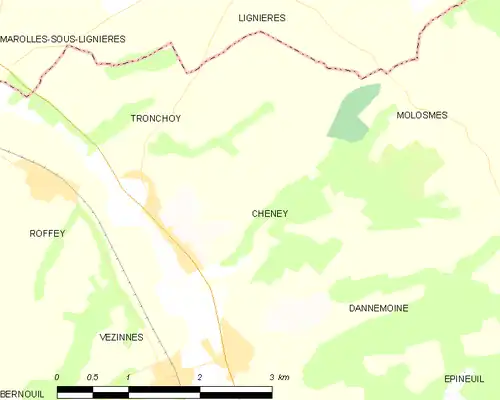 Detailkaart van de gemeente