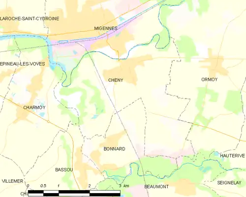 Detailkaart van de gemeente