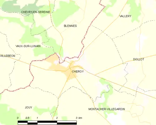 Detailkaart van de gemeente