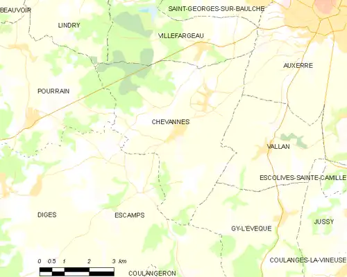 Detailkaart van de gemeente