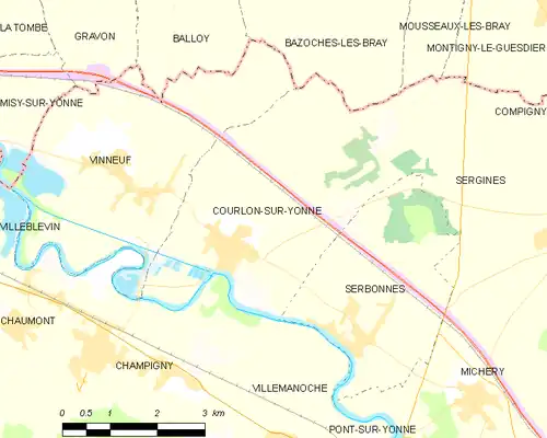 Detailkaart van de gemeente