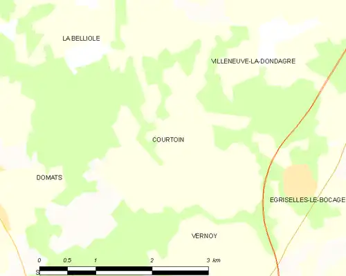 Detailkaart van de gemeente