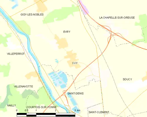 Detailkaart van de gemeente