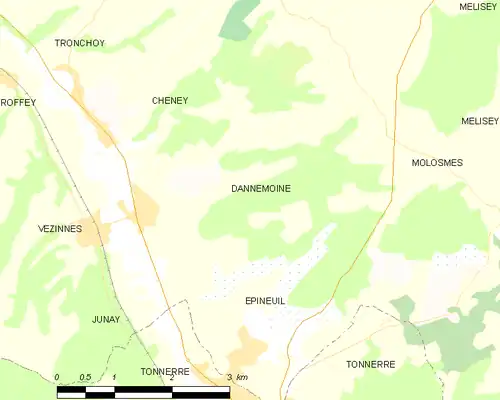 Detailkaart van de gemeente