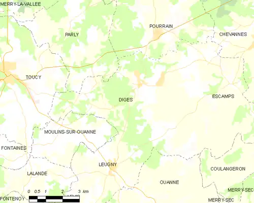 Detailkaart van de gemeente