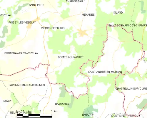 Detailkaart van de gemeente