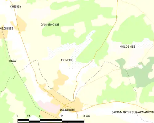 Detailkaart van de gemeente