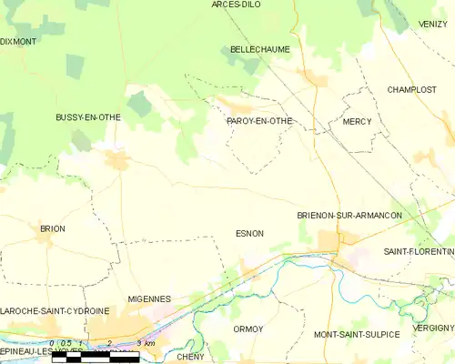 Detailkaart van de gemeente