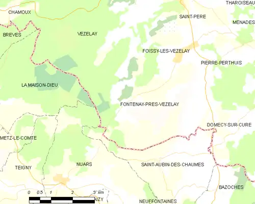 Detailkaart van de gemeente