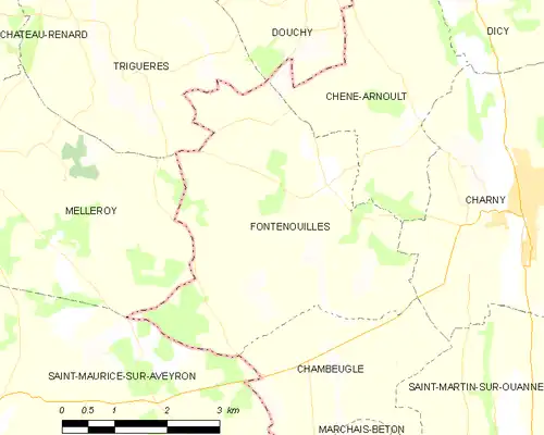 Detailkaart van de gemeente