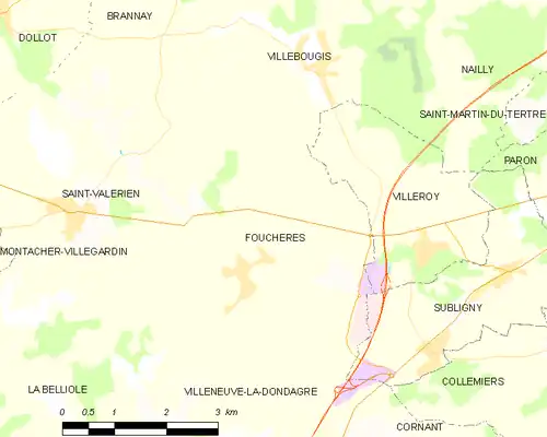 Detailkaart van de gemeente