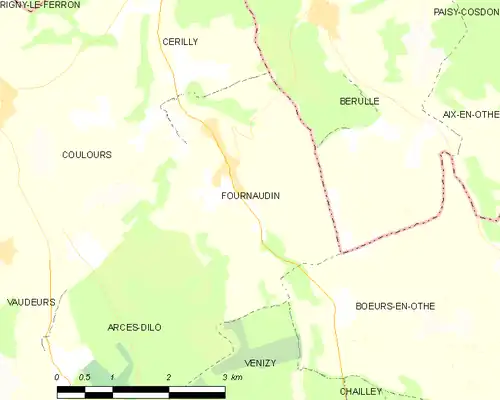 Detailkaart van de gemeente