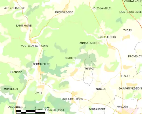 Detailkaart van de gemeente