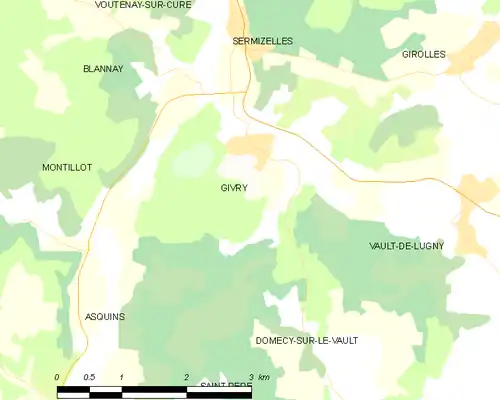 Detailkaart van de gemeente