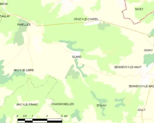 Detailkaart van de gemeente