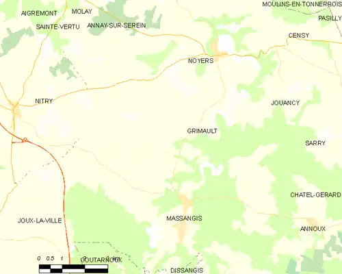 Detailkaart van de gemeente