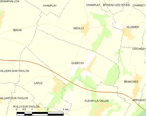 Detailkaart van de gemeente