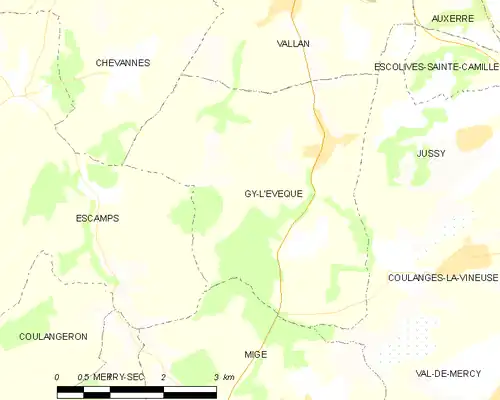 Detailkaart van de gemeente