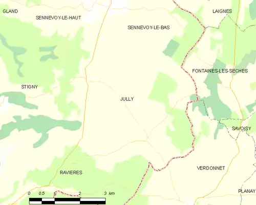 Detailkaart van de gemeente