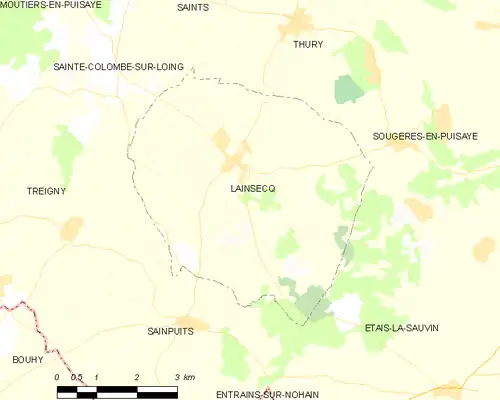 Detailkaart van de gemeente