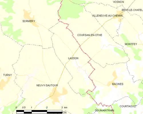 Detailkaart van de gemeente