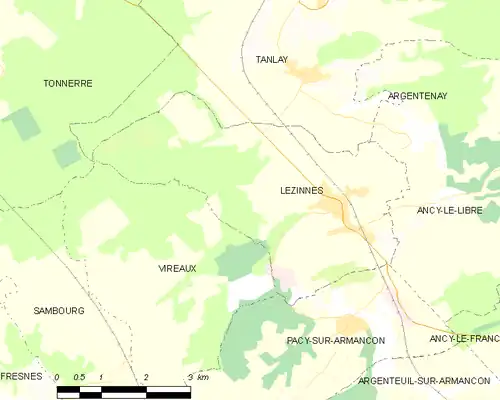 Detailkaart van de gemeente