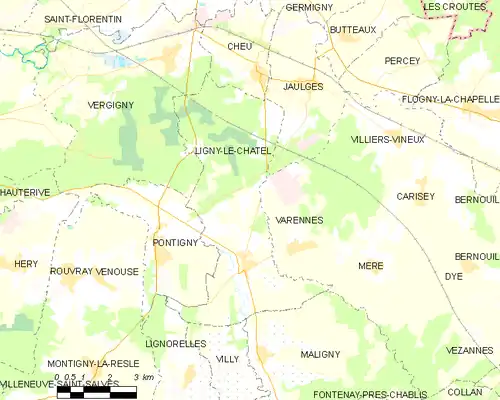 Detailkaart van de gemeente