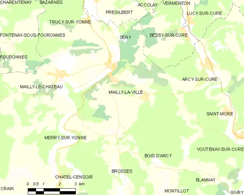 Detailkaart van de gemeente