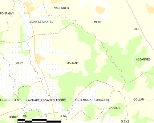 Detailkaart van de gemeente