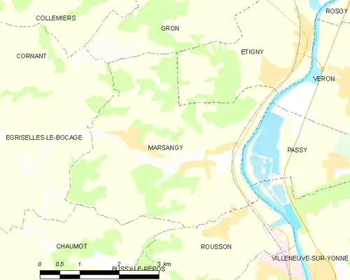 Detailkaart van de gemeente