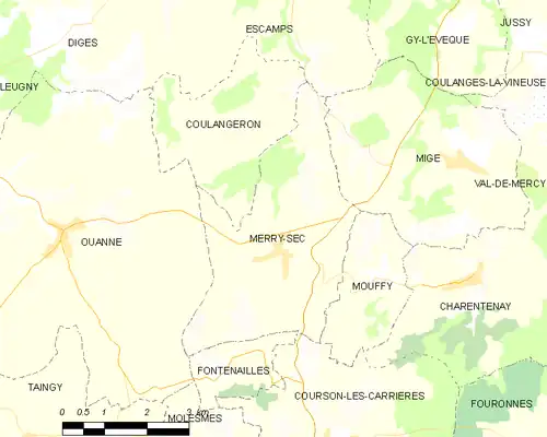 Detailkaart van de gemeente