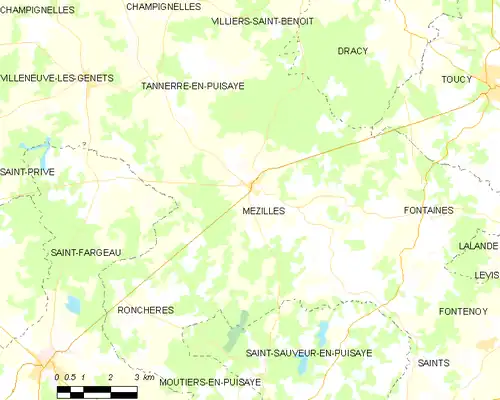 Detailkaart van de gemeente