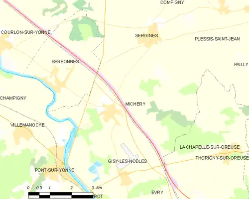 Detailkaart van de gemeente