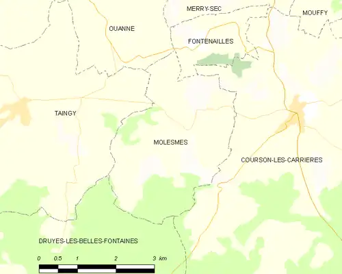 Detailkaart van de gemeente