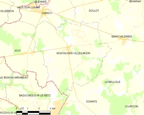 Detailkaart van de gemeente