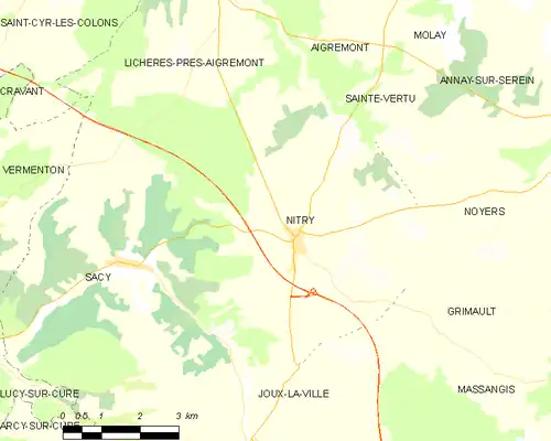 Detailkaart van de gemeente